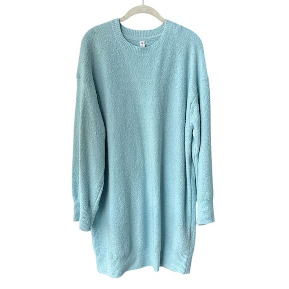 Daily Practice Anthropologie Long-Sleeve Sweater Mini Dress Baby Blue Size M - Picture 1 of 4